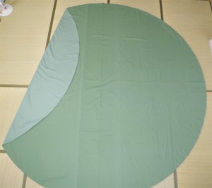 円形こたつ布団カバーグリーン